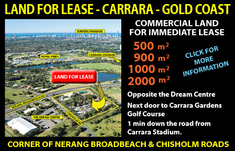Land for lease at Carrara on the Gold Coast